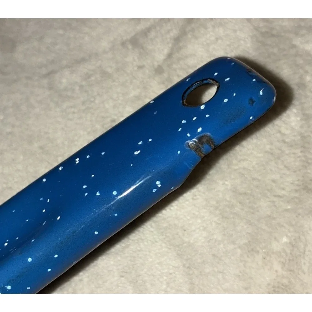 Vintage Pan Blue Speckled Enamelware 10